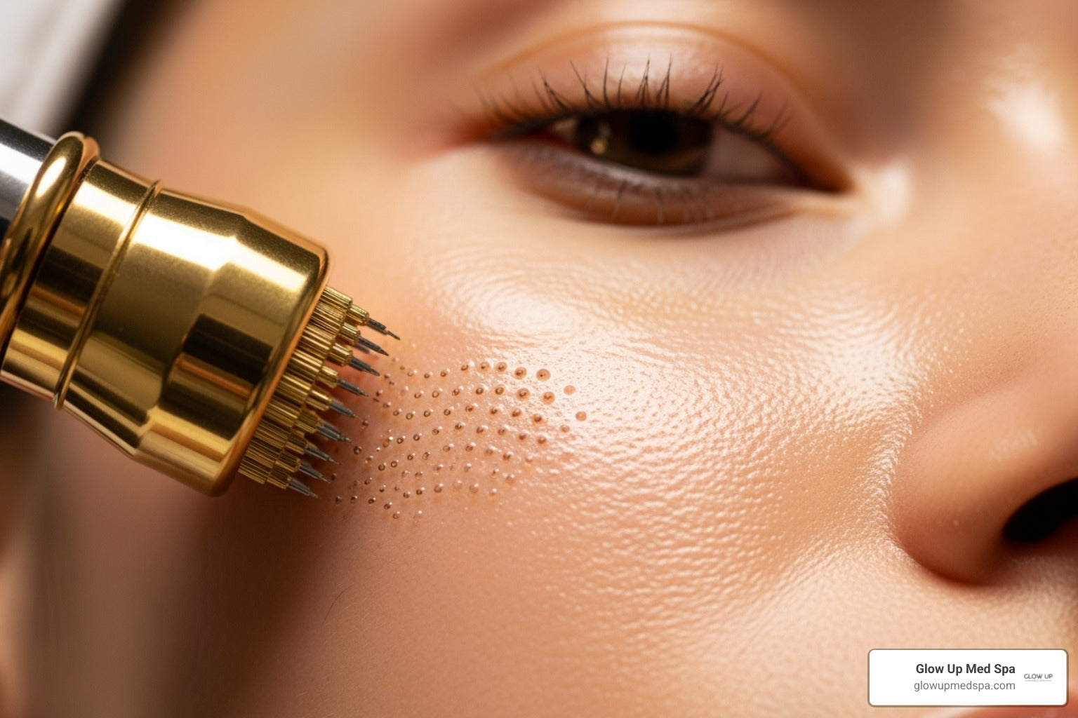Gold Rush for your face: Experience AquaGold Botox facial treatments at Glow Up Med Spa.